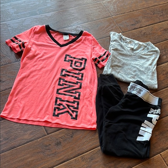 PINK Victoria's Secret Other - - PINK Victoria's Secret Bundle, Shirts and Leggings Set - Size Small/XS